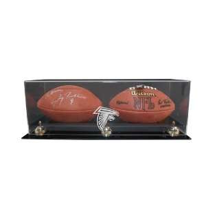  Atlanta Falcons Double Football Display Case with Gold 