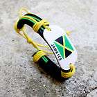 Rasta Leather Jamaica Wrist Bracelet Reggae Marley RGY
