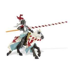   Horse with White Robe & Red Dragon Miniature  Pack of 6 Toys & Games