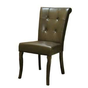  Brody Leather Side Chair in Chocolate Furniture & Decor