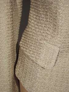   . JOHN Shimmer Knit Chino Gold Rever Collar Jacket Blazer sz 12 $1590