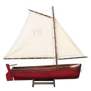  Madeira Y9 Sail Boat Ship Model, Red