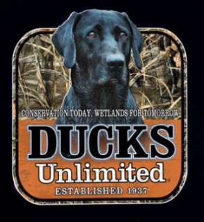 Ducks Unlimited T Shirt Max 4 Camo Black Lab Dog NWT  
