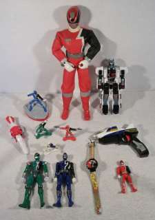 Large Lot of BANDAI POWER RANGERS SPD zords action figures toys B 