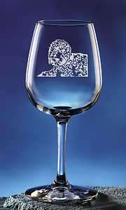 Personalized Portuguese Water Pet Dog Etched Wine Glass 12.75oz  