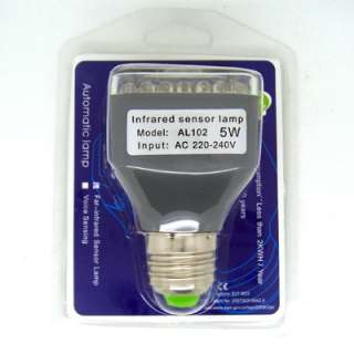 E27 PIR 5W LED Light Bulb Sensor Detector Lamp 220V  