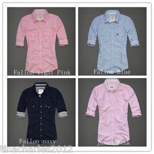   Abercrombie Fitch Women classic Shirt **Fallon/Janna** Blue/Navy/Pink