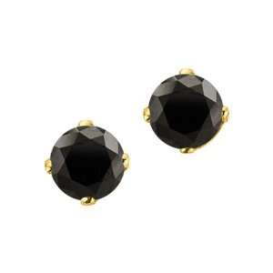   ct. Black Round Brilliant Cut Diamond Earring Studs Katarina Jewelry