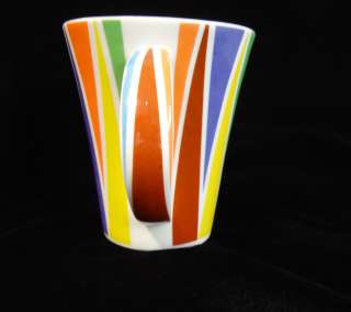 Great Shakes Fine China Multi Color Geometric Cup Mug Made in India 