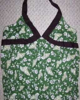 NWT MOSSIMO GREEN FLORAL HALTER SUNDRESS MAXI LONG DRESS WOMENS XL XXL 