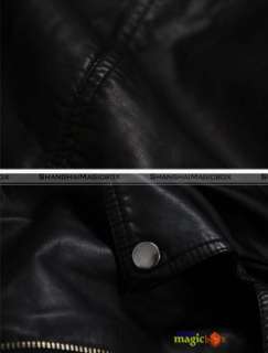 Women Fashion Motorcycle Faux Leather Jacket Overcoat 3 Colors Coat 