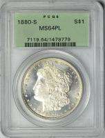 1880 S PCGS MS64PL * Old Green PCGS Holder * OGH * #1479779 