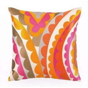  Trina Turk Vivacious Embroidered Pink Pillow