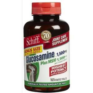  Schiff Glucosamine + MSM 1,500 mg Tablets