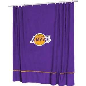  Los Angeles Lakers Sideline Shower Curtain Orange Sports 