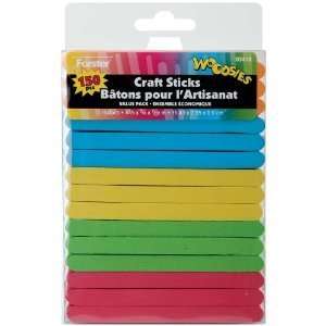  Woodsies Value Pack Craft Sticks in Assorted Colors (150 