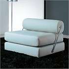 Hokku Designs Tia Convertible Leatherette Daybed/Chair in White EL 