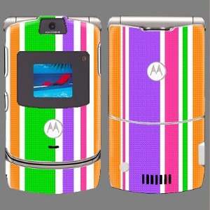  Motorola V3 Bright Stripes Skin 22046 