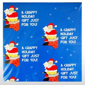 CRAPPY HOLIDAY GIFT Christmas   Gag Joke Wrapping Paper  