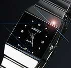 NEW CLASSIC FASHION DESIGNS MENS ANALOG BLACK STAINLESS STEEL SQUARE 