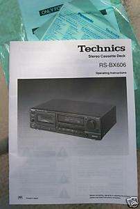 TECHNICS RS BX606 CASSETTE DECK OWNERS MANUAL my lot#12  