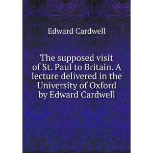   in the University of Oxford by Edward Cardwell Edward Cardwell Books
