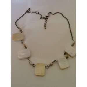  Mother of Pearl Blocks Necklace 