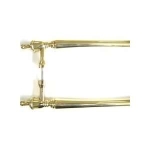 Somerset Finial Back to Back Door Pull   Polished Brass 