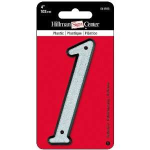   Hillman Group 841598 4 Inch Nail On Reflective Plastic House Number 1