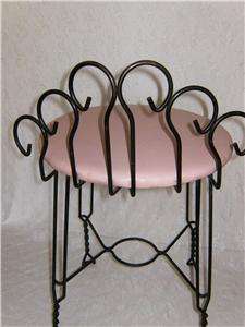   seat eames era vanity chair. This scrolled fan back metal vanity chair
