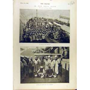  1896 Navy Crew Hms Resolute Royal Sovereign Ship Print 