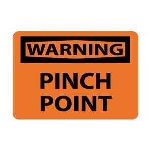 W459RB   Warning, Pinch Point, 10 X 14, .050 Rigid Plastic  