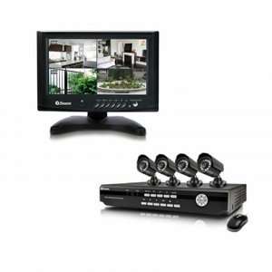   Channel DVR with 4 x CCD Cameras and 7 LCD Monitor