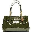 COACH   17855  Olive Patent Leather Chelsea Jayden Carryall