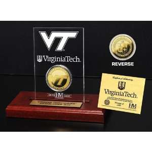  BSS   Virginia Tech 24KT Gold Coin Etched Acrylic 