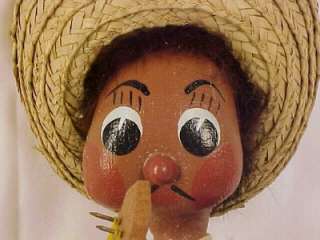 Cute Vintage MEXICAN MAN w MANDOLIN CLOTH DOLL Musician  