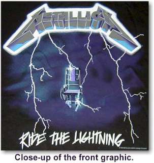 Metallica RIDE THE LIGHTNING TOUR Concert Shirt PICK SZ  