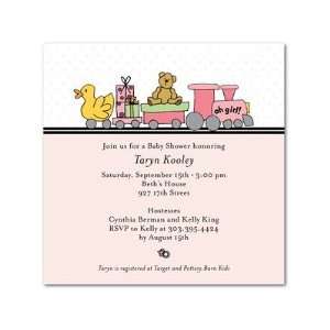  Baby Shower Invitations   Train Shower Pink By Simply Put 