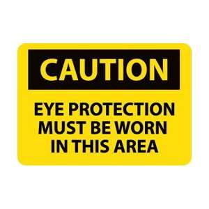 C484AB   Caution, Eye Protection Must Be Worn In This Area, 10 X 14 