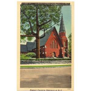   Postcard   Christ Church   Greenville South Carolina 