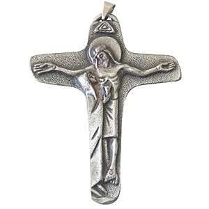  Large Unity crucifix   Pewter (7cm or 2.75) Rosary 