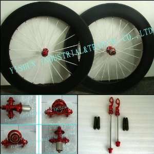 88mm tubular 3k carbon bicycle bike wheel set Sports 