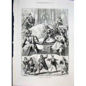  Pantomime London Theatre Pantomimes Old Print 1872