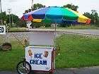 New Vending Ice Cream Push Cart w/Umbrella & Graphics Sell Ice Cream 