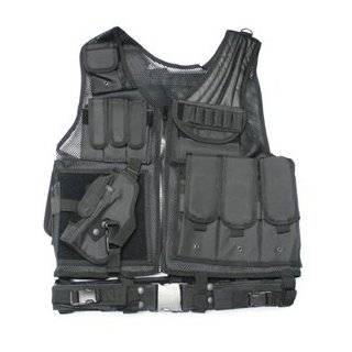 UTG Deluxe Tactical Vest with Quick Draw Holster, Pouch and Belt, Left 
