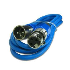  6ft Male to Female Microphone Cable Blue Electronics