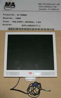 TECHNOLOGY K 72MB2 700P 17 1280X1024 LCD MONITOR  