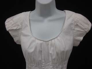ODILLE ANTHROPOLOGIE White Pleated Blouse Sz 10  