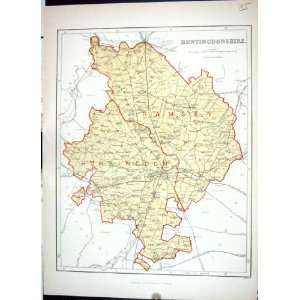   Map 1886 Huntingdonshire Ramsey Huntingdon England