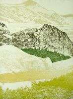 Paula Crane Matchless Mountains IV Signed Numbered Artwork Etching 